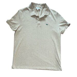 Lacoste Mens Slim Fit Polo Shirt US XXL Size 7 Beige